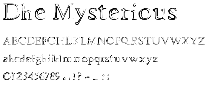 dhe mysterious font
